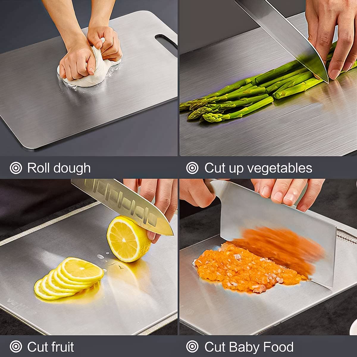 Eazyy Stainless Steel Kitchen Chopping Board | Countertop